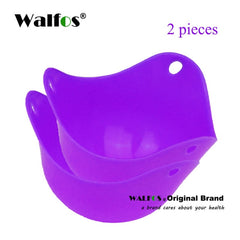 WALFOS FOOD GRADE Flexibe Silicone Egg Poacher Cook Poach Pods Kitchen Tool Baking Poached Cup egg kitchen cooking tools