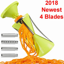 4 Blade Replaceable Vegetable Spiral Slicer Cutter Vegetable